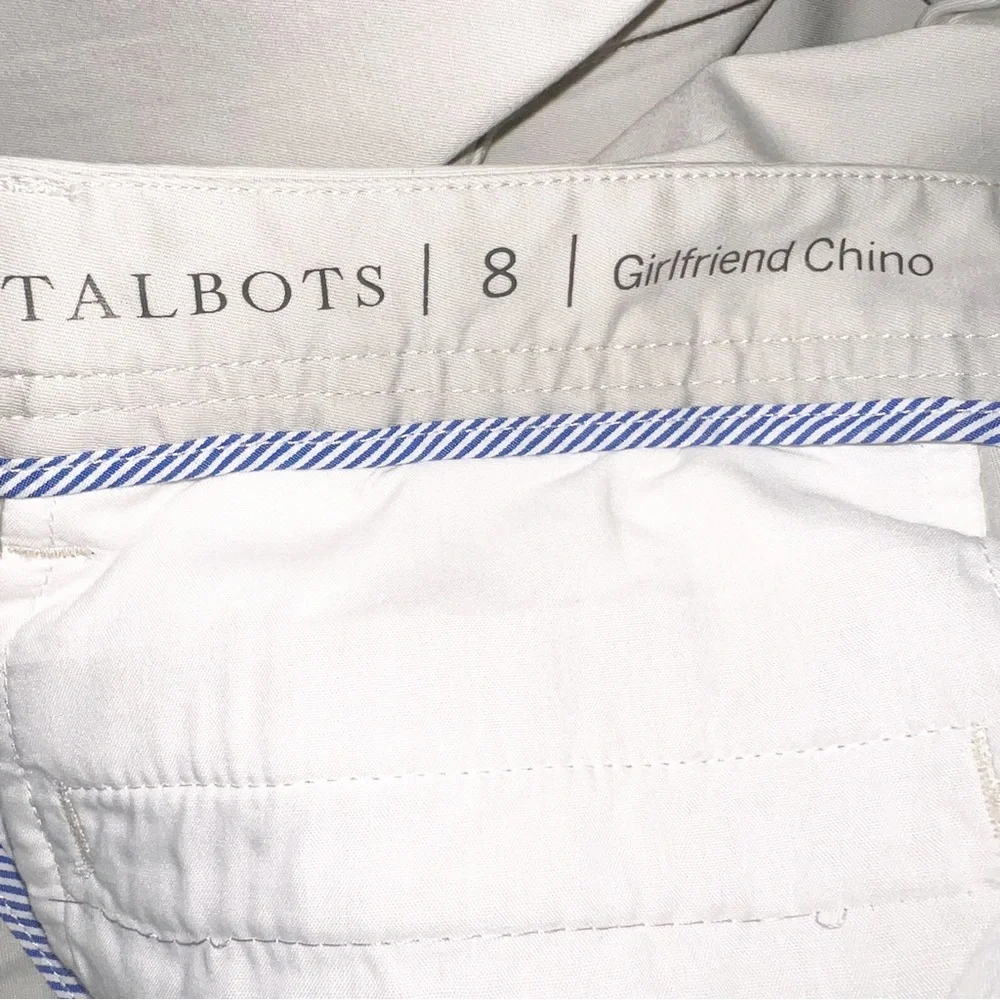 Talbots Gray Taupe Classic Girlfriend Chino Pants - Picture 10 of 12